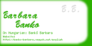 barbara banko business card