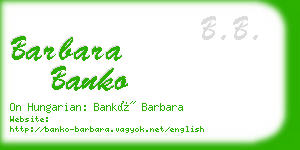 barbara banko business card